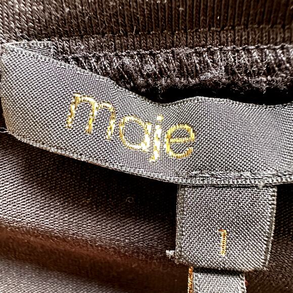 Maje Layered Plaid Twill And Stretch-cotton Jersey Top In Checked Red Black 1 S - Picture 3 of 5